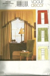 7756 2003 VOGUE  CORNICE & PANEL WINDOW TREATMENTS PATTERN